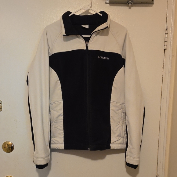Vintage Columbia Black and White Fleece Jacket - Picture 1 of 7